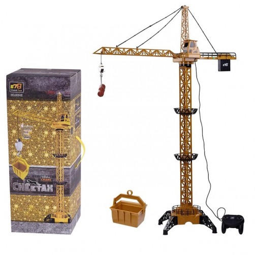 Aukštas žaislinis bokštinis kranas su pulteliu Cheetah Grua